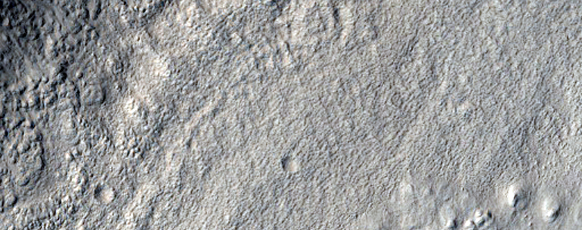 Possible Gullies in Crater in Phlegra Montes