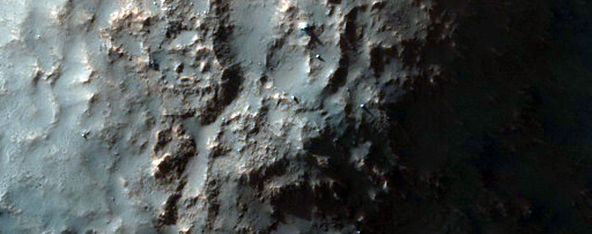 Crater Rim Northeast of Hellas Planitia