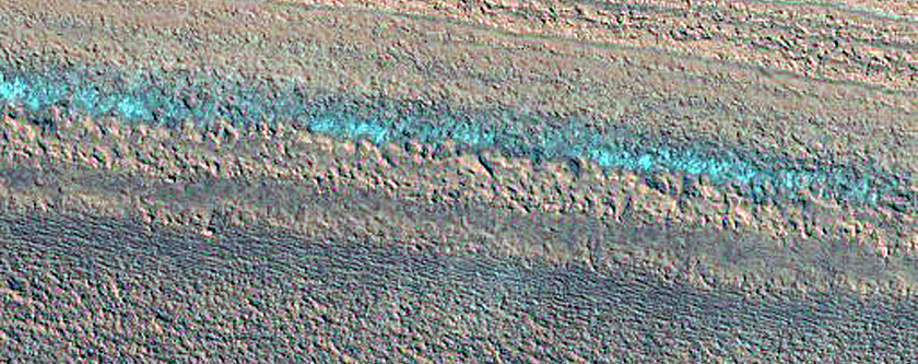 Small Crater on North Polar Layered Deposits