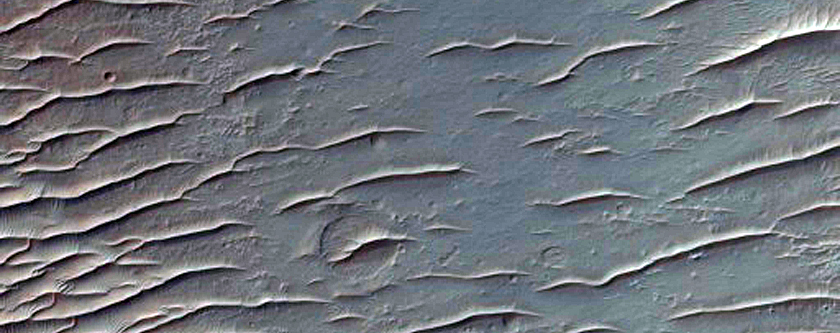 Pitted Central Uplift of Impact Crater