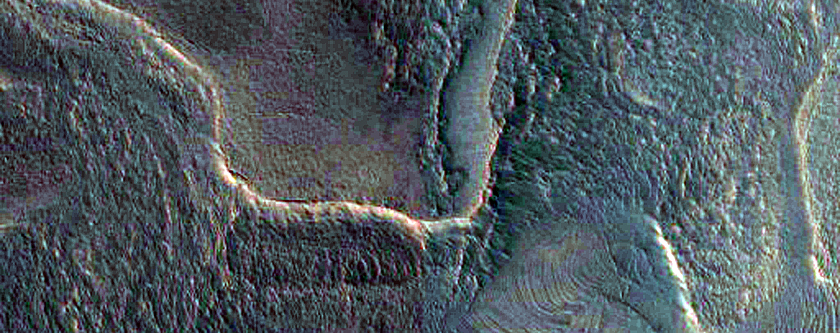 Steep Scarp in Interior of North Polar Deposits