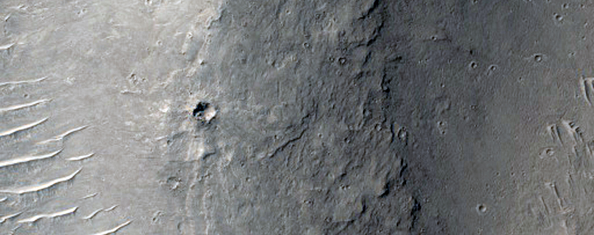 Landform in Aeolis Mensae
