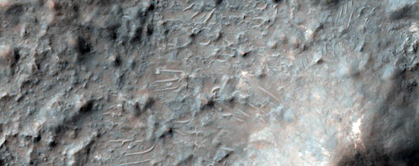 Central Uplift of Crater in Tyrrhena Terra