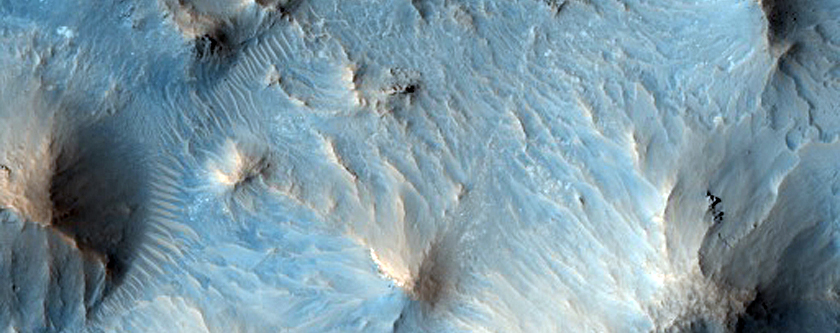 Crater Central Peak in Acidalia Planitia