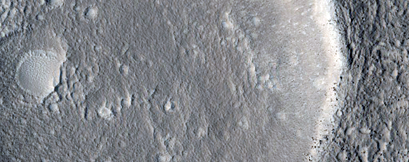 1-Kilometer Crater in Arcadia Planitia