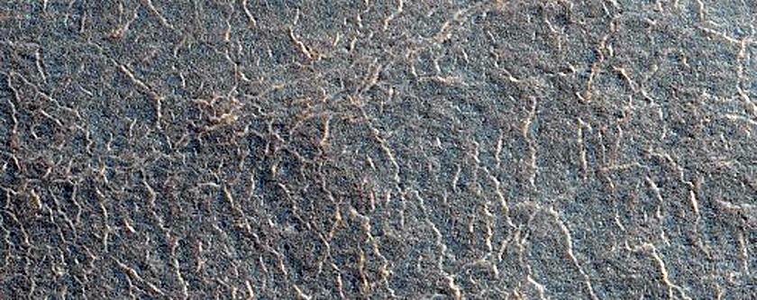Polar Crater with Summer Ice