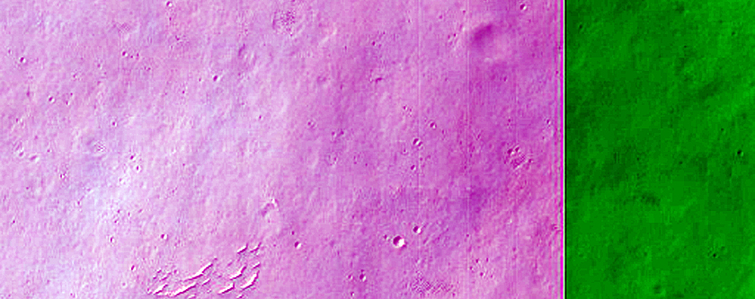 Fresh Impact Crater on Sinai Planum