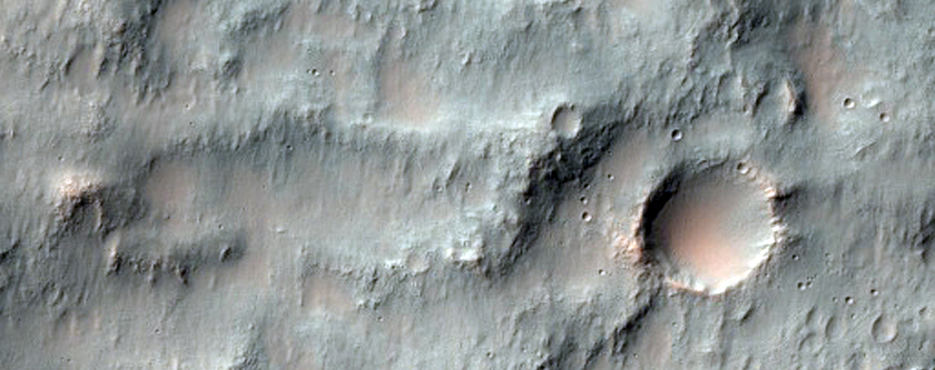 Fluidized Ejecta on Small Rampart Crater in Eridania Region