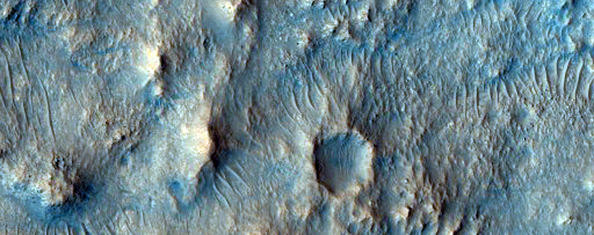 Topographic Low with Thermally-Distinct Terrain in THEMIS IR Images