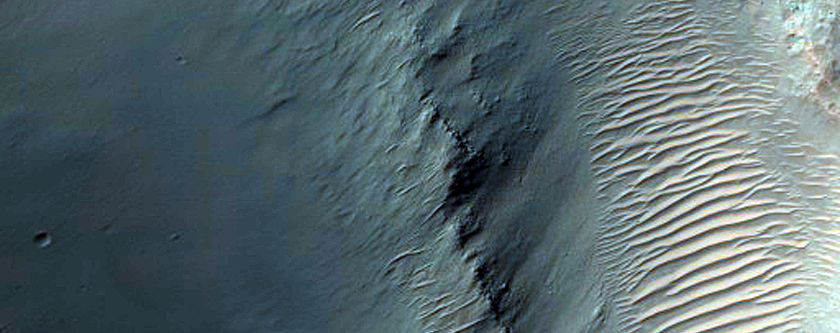 Central Uplift of Saheki Crater