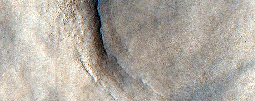 Kratrar p en piedestalformad krater i Acidalia Planitia