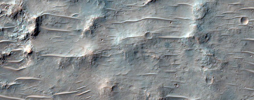 Possible Phyllosilicates on Floor of Crater in Northwest Noachis Terra