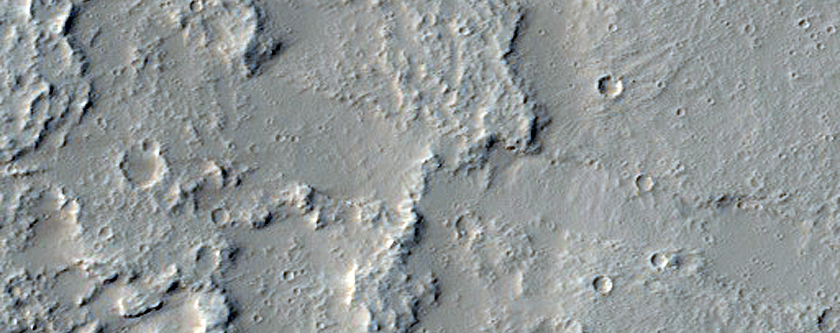 Lavaflden vid Olympus Mons