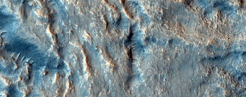 Crater Ejecta and Cones on Patterned Ground in Northern Lowlands