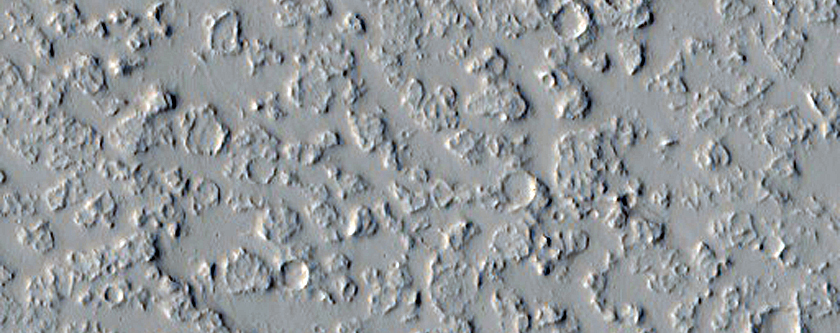 Lava Flows East of Olympus Mons