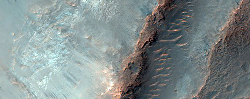 Possible Clays along Lorica Crater Wall