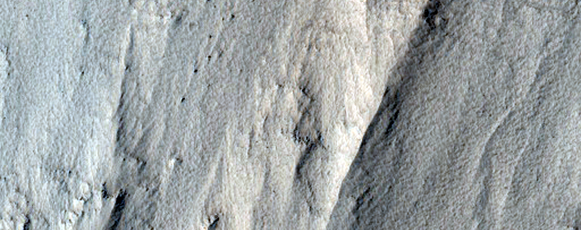 Steep Slopes in Tithonium Chasma