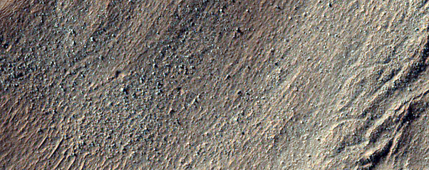 Feature on Crater Floor Northwest of Hellas Planitia