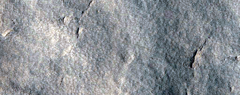 Crater Wall in Northern Plains