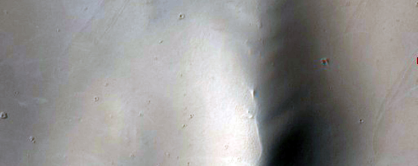 Landslide in Crater in Arabia Terra