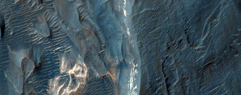 Light-Toned Deposits Exposed along Coprates Chasma Wallrock