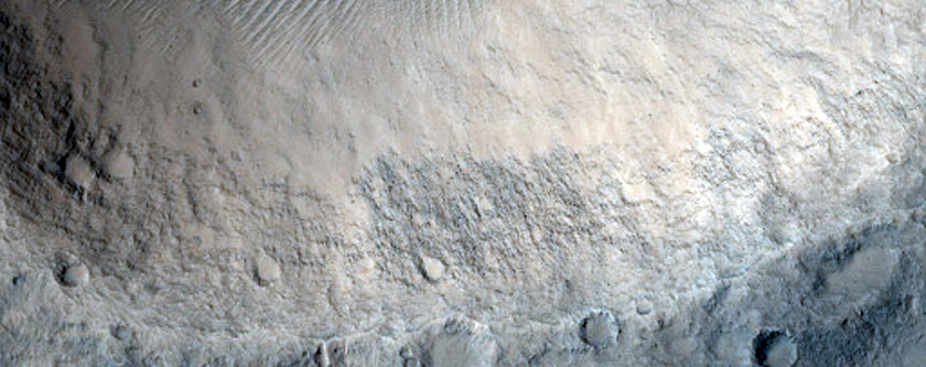 Crater Ejecta Blanket Superimposed on Smaller Crater