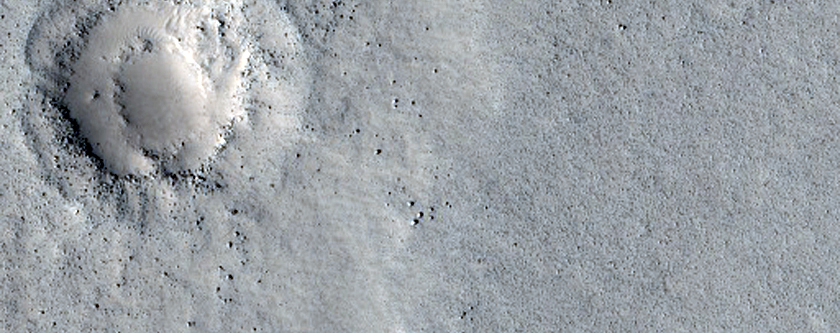 Terraced Crater in Protonilus Mensae Region