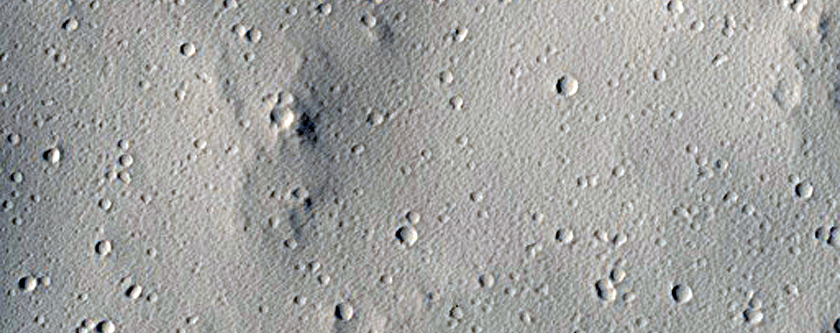 Intersection of Ejecta Rampart with Crater Rim
