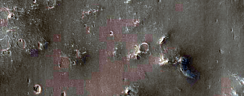 Material de tons claros em camadas na cratera Schiaparelli