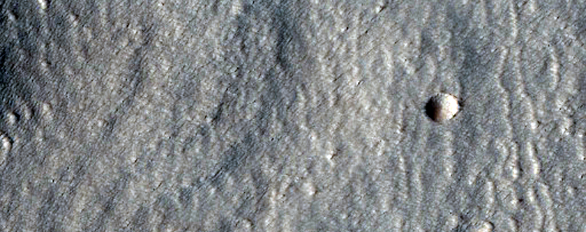 Layers Next to Mound in Deuteronilus Mensae