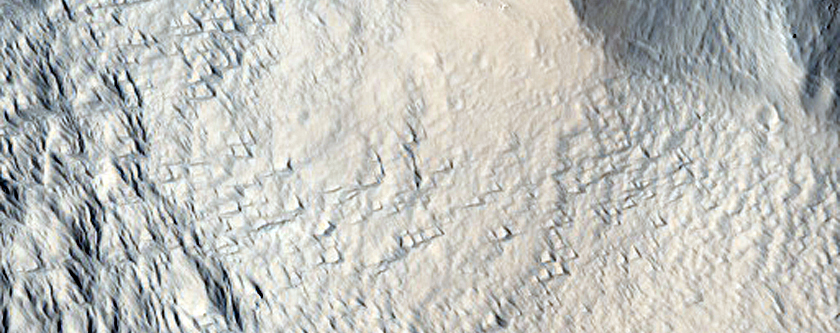 Valleys Cut across Northern Lycus Sulci