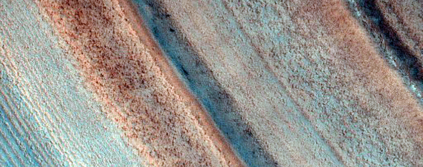 Pits on Mound of North Polar Layered Deposits