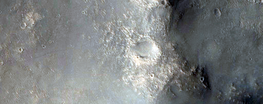 Crater East of Licus Vallis