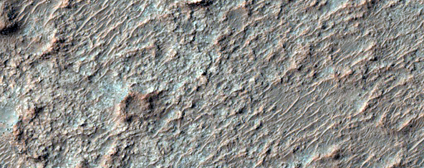 Bedrock on Crater Floor Near Huygens Crater