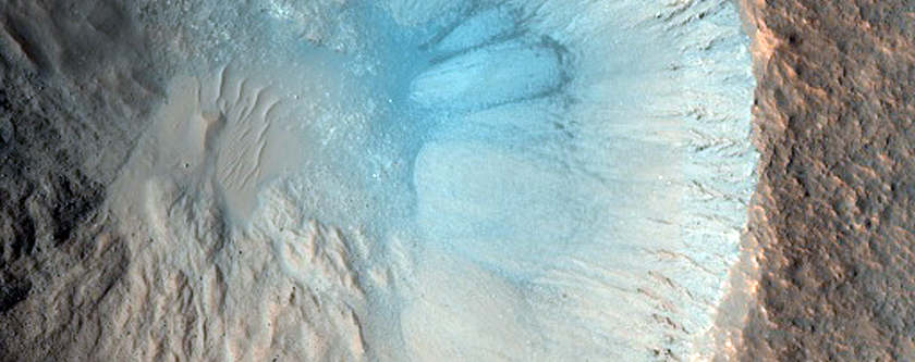 Cratre et ligne dans Chryse Planitia
