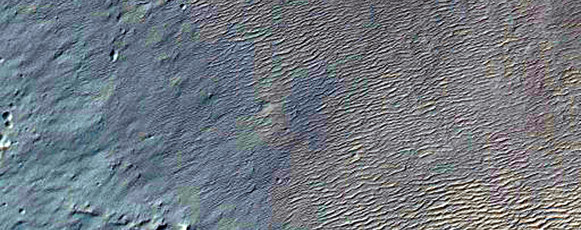Bedrock in Noachian Massif in Terra Sabaea