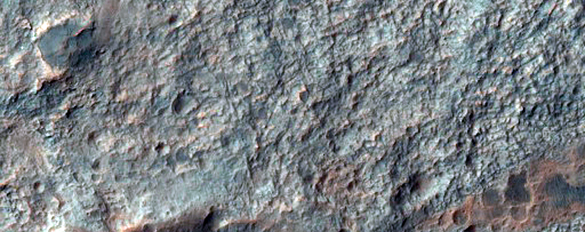 Clays Exposed Near Fracture in Ladon Valles Basin