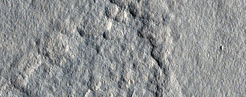 Layered Crater Deposit in Utopia Planitia