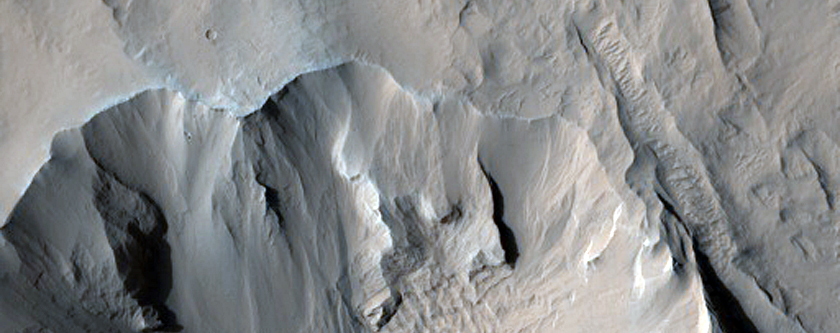 Small Crater in Eumenides Dorsum Region