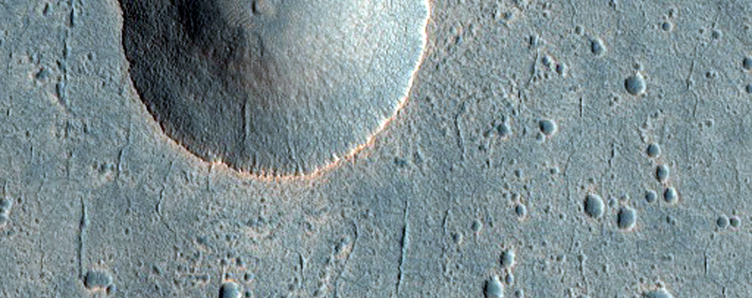 Small Crater in Utopia Planitia