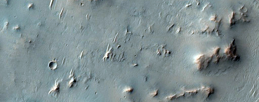 Crater Floor in CTX Image