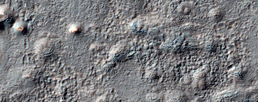 Distal Eastern Stretch of Rough Hale Crater Ejecta