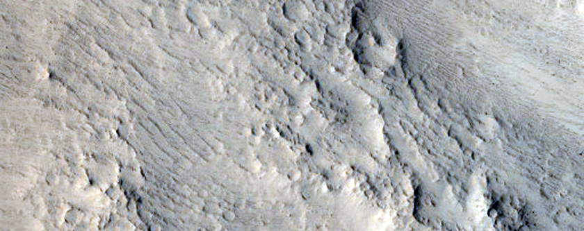 Striated Crater Wall