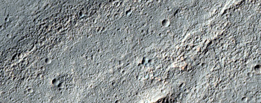 Shallowed Crater in Outflow System in CTX Image 