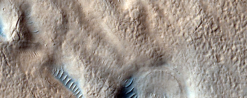 Craters in Ejecta East of Hellas Region