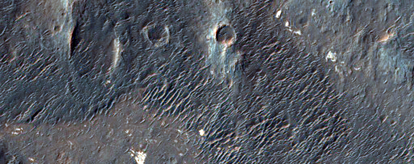 Deposits on Floor of Vinogradov Crater