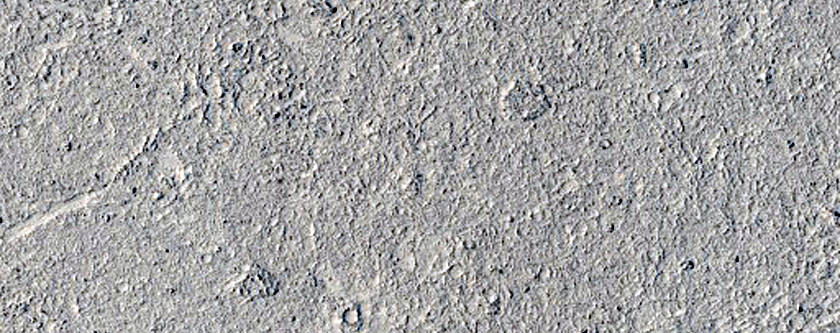 Lobate Flow Front South of Persbo Crater in Elysium Planitia