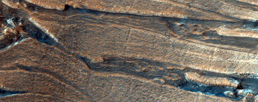 Banded Terrain in Hellas Planitia