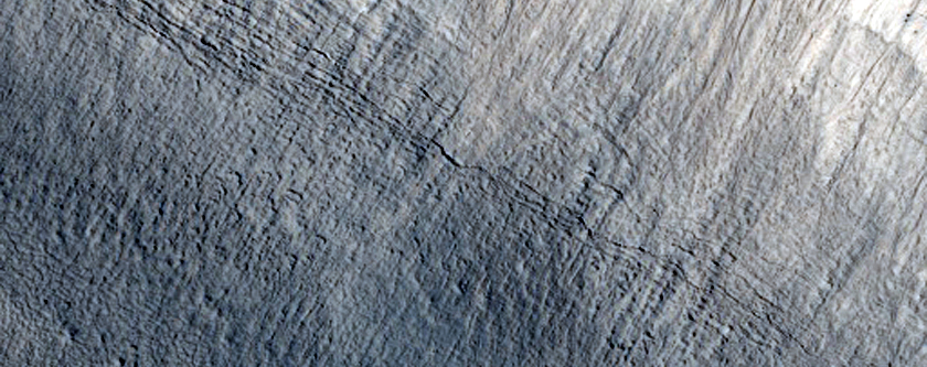 Layered Deposits within Drowned Crater