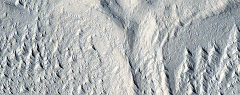 Landforms in Northern Lycus Sulci